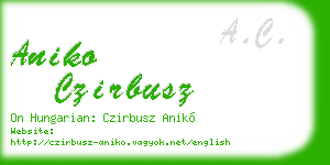 aniko czirbusz business card